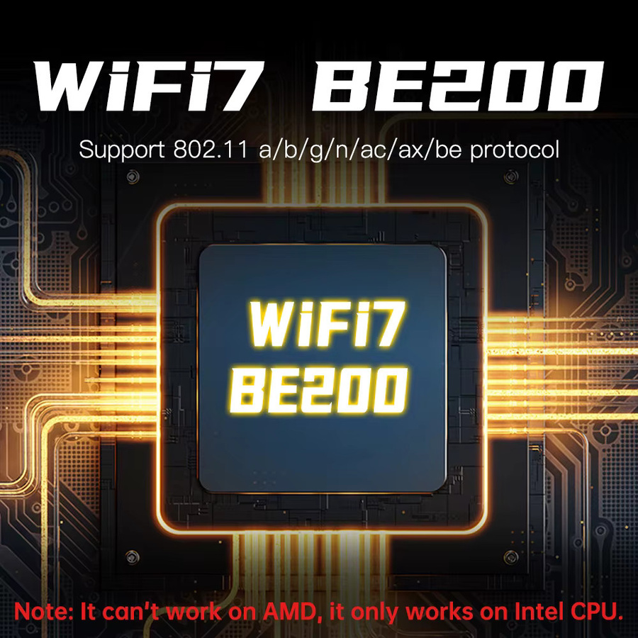 Fenvi WiFi 7 FV-BE8800 PCIe Wireless-Adapter für Intel BE200 mit Bluetooth 5.4, Tri-Band 2,4G/5G/6GHz Netzwerkkarte für deinen PC - Bild 2