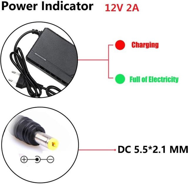 MAOZUA01 Intelligentes Lithium-Ionen Akku-Ladegerät mit Lüfter, 12.6V 2A, Farbe: Grau - Bild 1