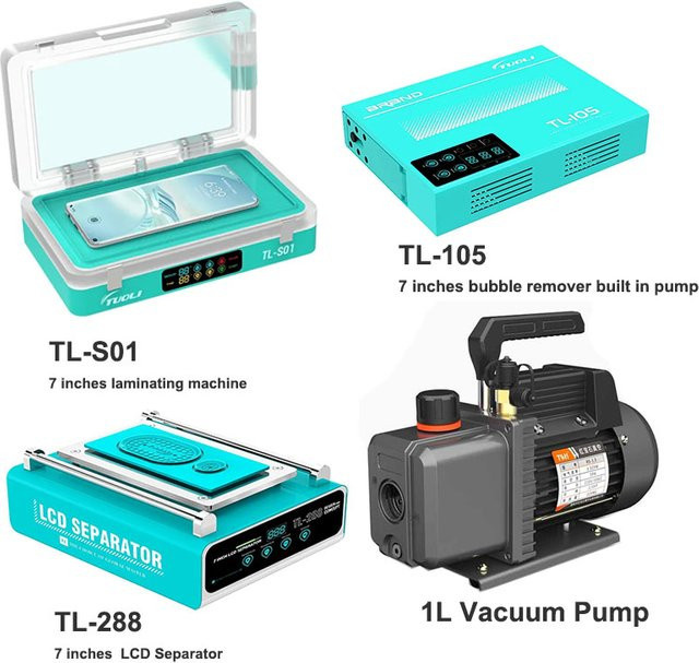 Tuoli Komplettset Vakuum-Laminiermaschine mit Blasenentferner und LCD-Separator für iPhone und Samsung zur Handy-Reparatur - Bild 1