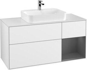 V&B Waschtischunterschrank Finion in Weiß glänzend lackiert, Breite: 120 cm, Tiefe: 50,1 cm, Höhe: 50,1 cm - Bild 1