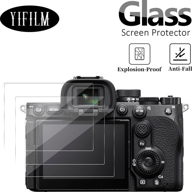 2er-Set Displayschutz aus gehärtetem Glas für Sony Alpha A7RV A7R5 A7M2 A7M3 A7M4 A7II A7III A7R2 RX100 ZV1, transparent und kratzfest - Bild 1