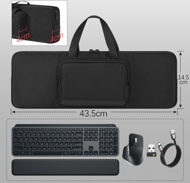 Logitech MX Keys S / MX Keys Serie Tastaturhülle, 87-Tasten, Schwarz - Bild 1