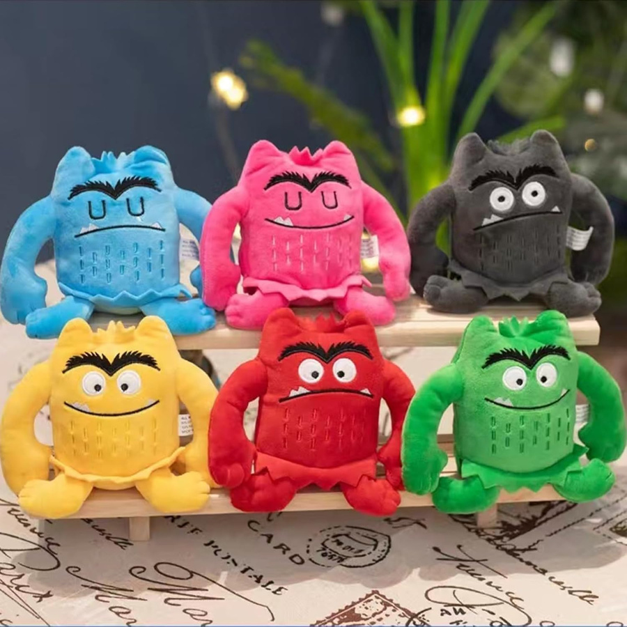 Yiran toy Kawaii Hue Monster Plüschtier-Puppen-Set, 6-teiliges Set, bunt - Bild 2