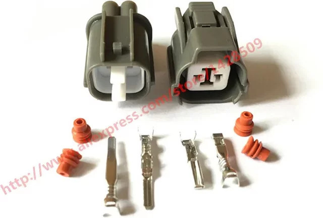 Sumitomo 2-Pin Stecker-Buchse Heckklappenverriegelungsmotor-Hornstecker Auto-Steckverbinder in Grau für BYD Buick Honda City 6181-0070 6189-0129 - Bild 1