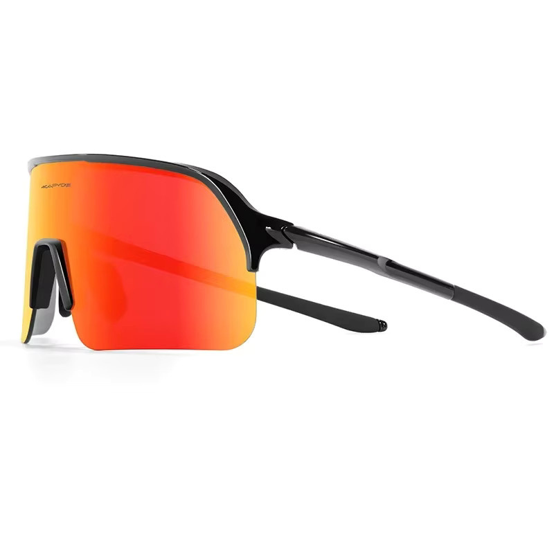 KAPVOE Sonnenbrille, Sportsonnenbrille, Vollrand, Kunststoff, Unisex, Schwarz - Bild 2
