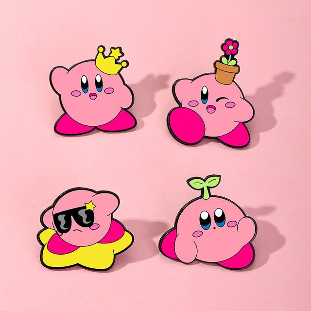 Bandai Anstecknadel-Set Kirby Emaille, Bunt, Damen - Bild 1