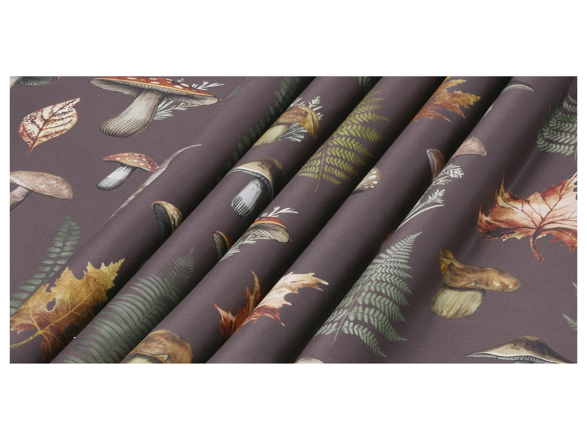 LIVARNO Bettwäsche aus Mikrofaser mit floralem Pilz-Design in Braun, Set bestehend aus Bettbezug und Kopfkissen, B/H: 155 x 220 cm und 80 x 80 cm - Bild 3