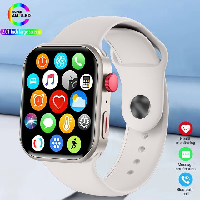LIGE Smartwatch, 2,01 Zoll, Schwarz, Silikon, Unisex - Bild 1