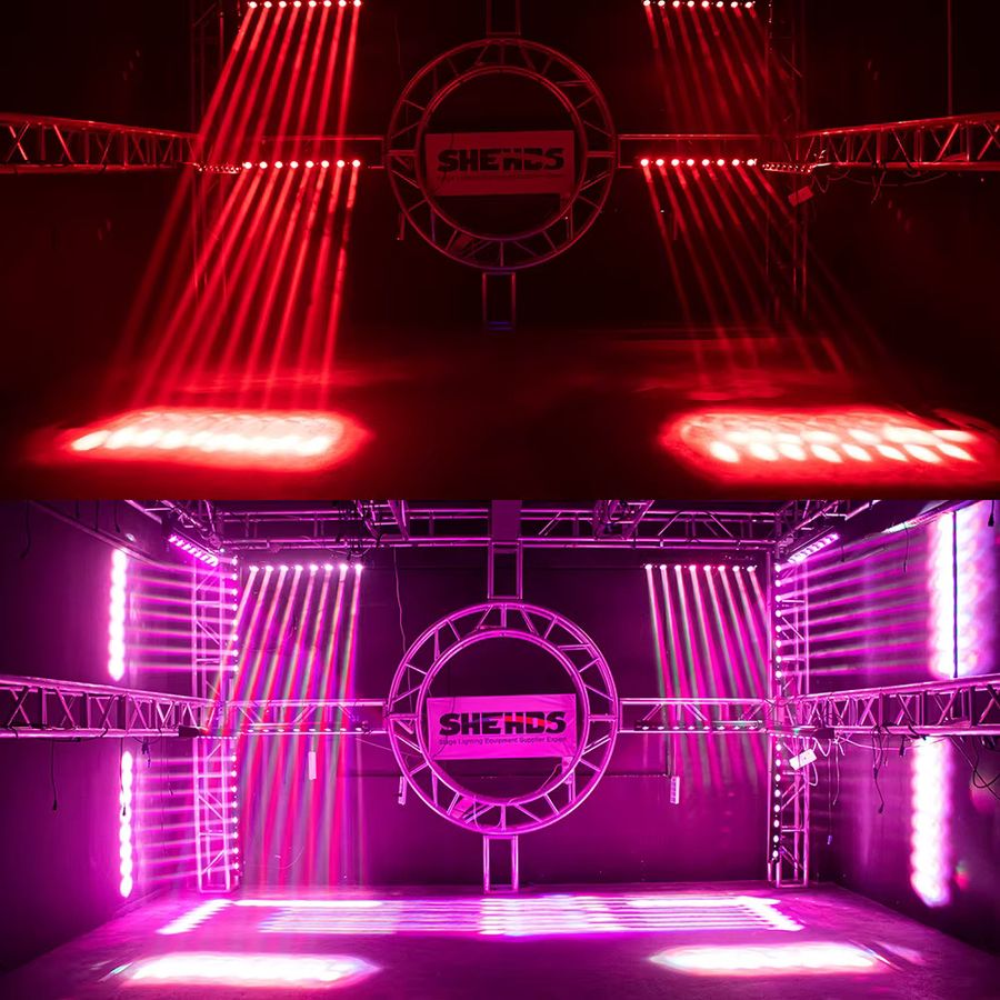 SHEHDS LED Moving Head RGBW Bühnenlicht mit 8x12W für DJ, Disco und Party via DMX512 - Bild 3