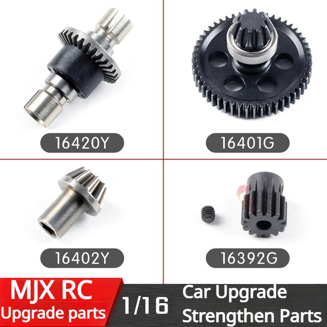 MJX RC Metall Upgrade Teile Zahnrad, 16420Y 16402Y 16401G 16392G 1610A 1611A - Bild 1