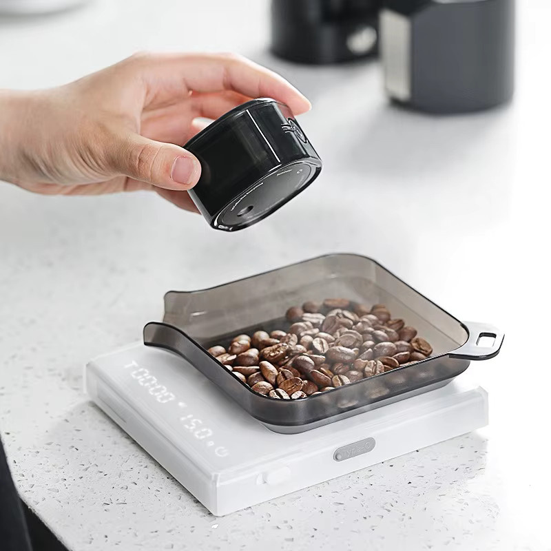JUSTINLAU Elektrischer Kaffeebohnenzerstäuber mit magnetischer Basis und antistatischer Funktion, Schwarz - Bild 1
