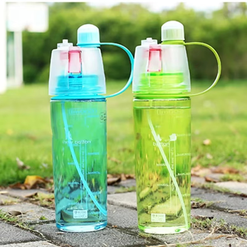 Kreative Spray Wasser Flasche in Pink, tragbare Zerstäubungsflasche für Outdoor und Sport, 600 ml - Bild 2