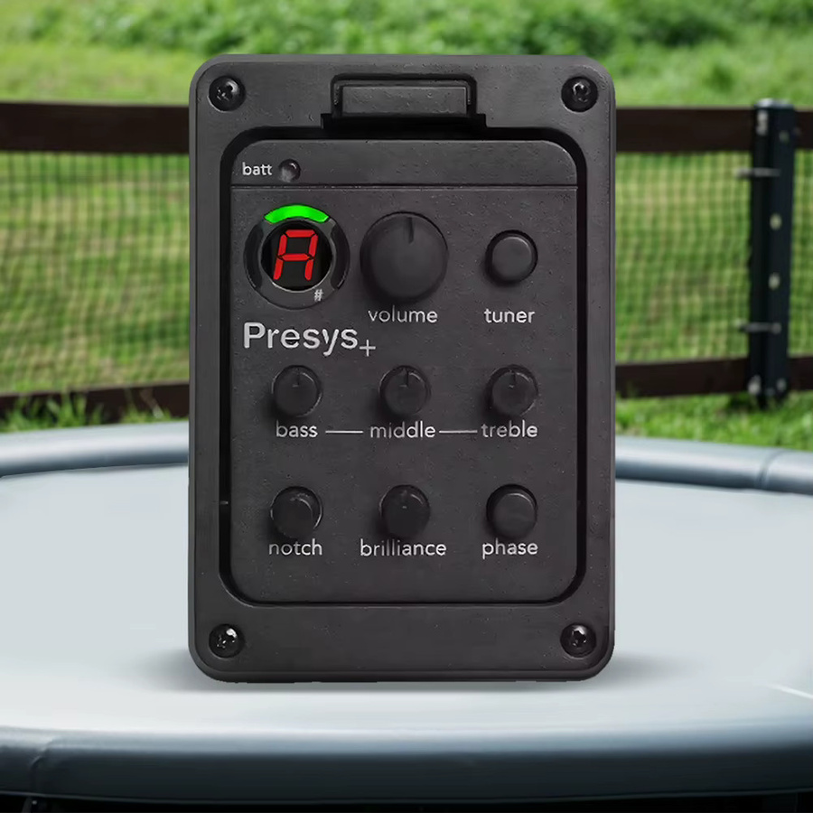 Fishman Presys+ 201 EQ-Tuner für klassische Akustikgitarren mit Piezo-Tonabnehmer und 4-Band-Equalizer in Schwarz - Bild 2