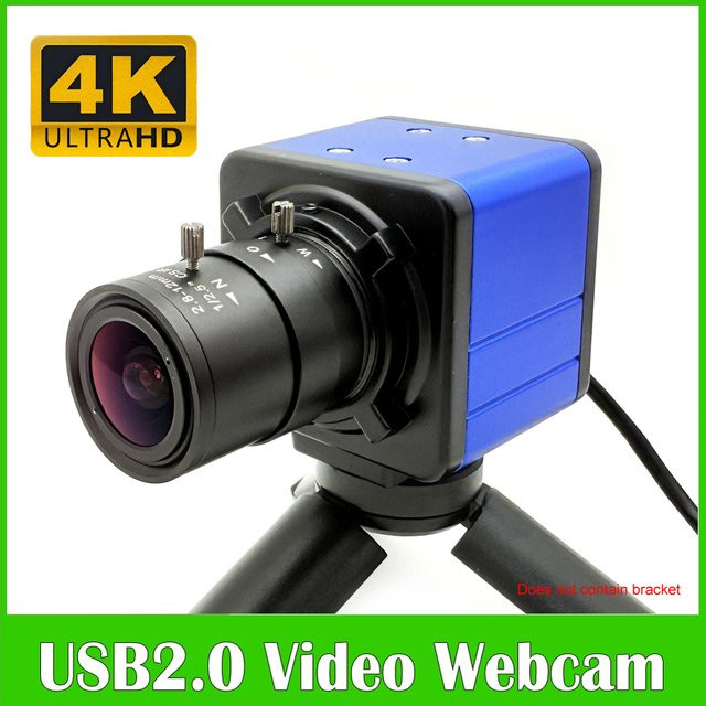 NEOCoolcam 4K Ultra HD Webcam mit manuellem CS-Zoom-Objektiv, 2160P 30fps, USB-C, Blau - Bild 1