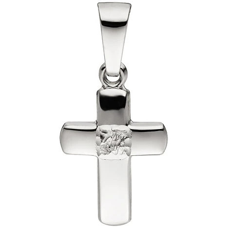 Colfem Anhänger Kreuz, 333 Weißgold, Unisex - Bild 1