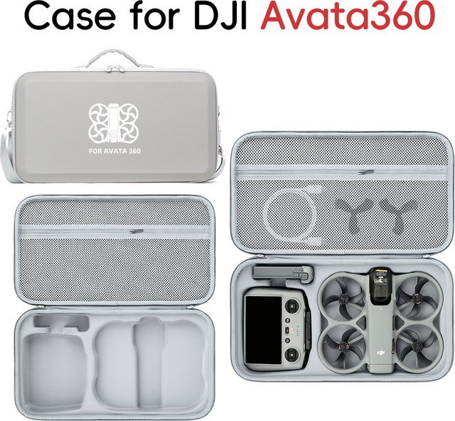 DJI Schützende Tragetasche für Avata 360 RC 2, Stoßfeste Schultertasche und Staubdichte Reisebox in Grau - Bild 1