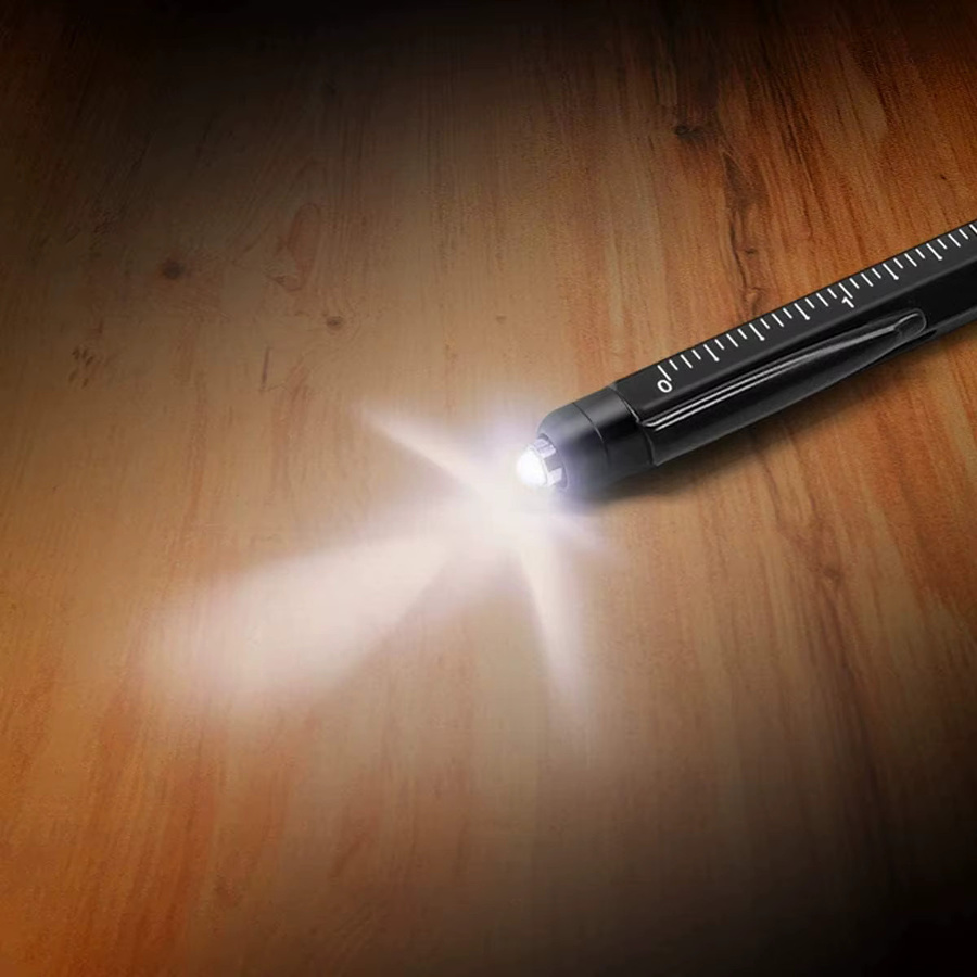 9-in-1 Multitool-Stift aus Metall in Schwarz - Bild 3