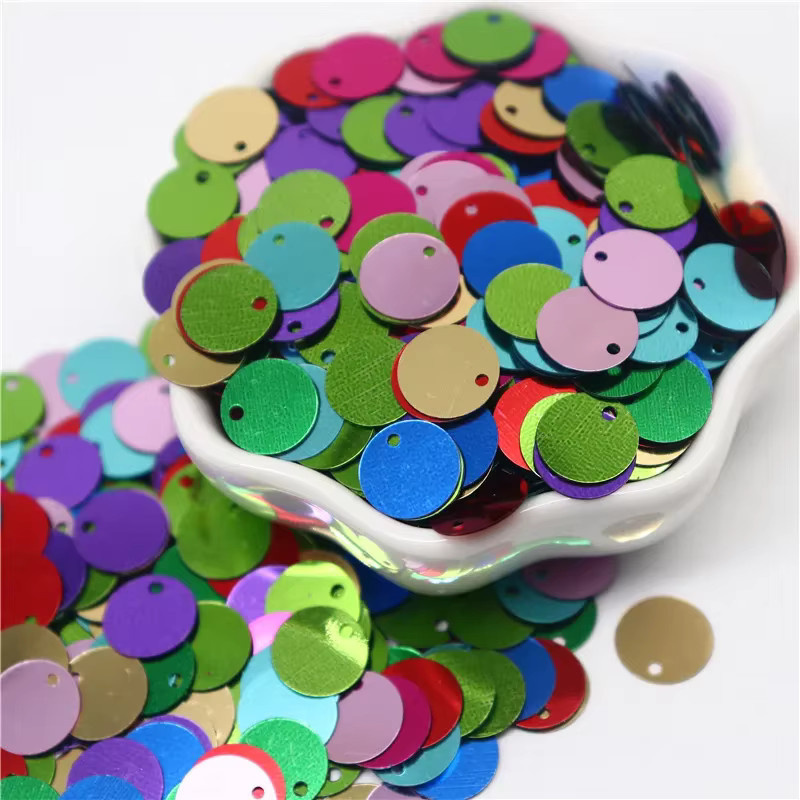 Runde PVC Pailletten für Nähen und DIY Handwerk in Lila und Multicolour, Durchmesser: 10 mm, 15 mm, 20 mm, 25 mm und 30 mm - Bild 3
