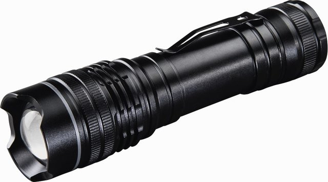 Hama LED-Taschenlampe Professional 4 in Schwarz aus Aluminium mit 370 Lumen - Bild 1