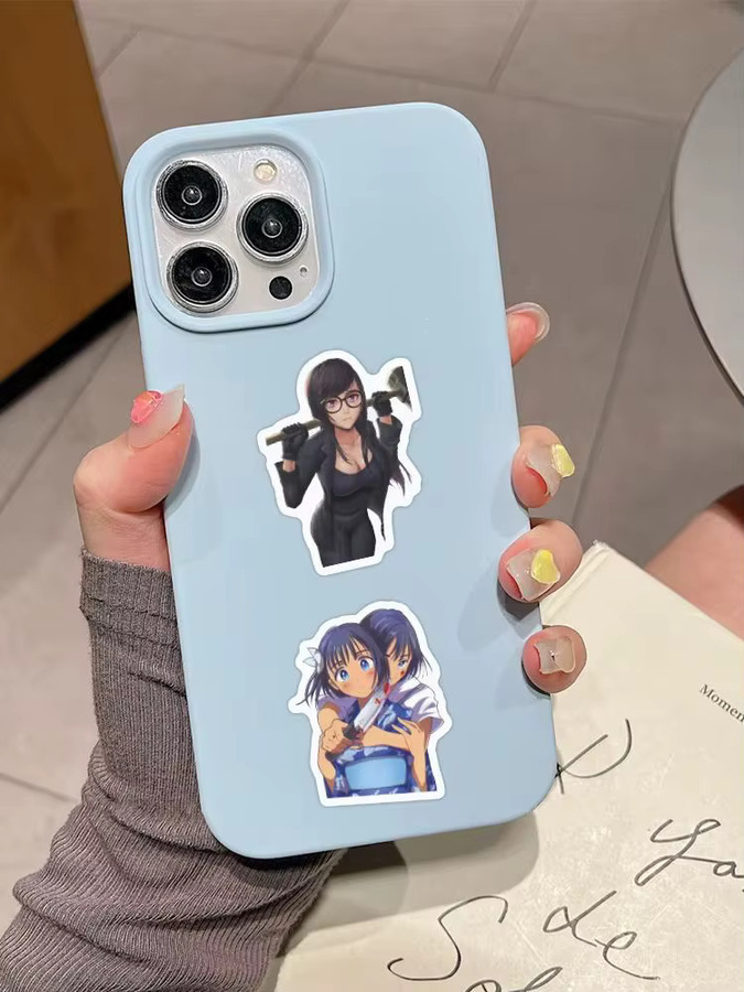 60 Stück Anime Sommer-Treffen Aufkleber, wasserfeste Cartoon-Sticker in Multicolour für Computer, Laptops und Wasserbecher - Bild 5