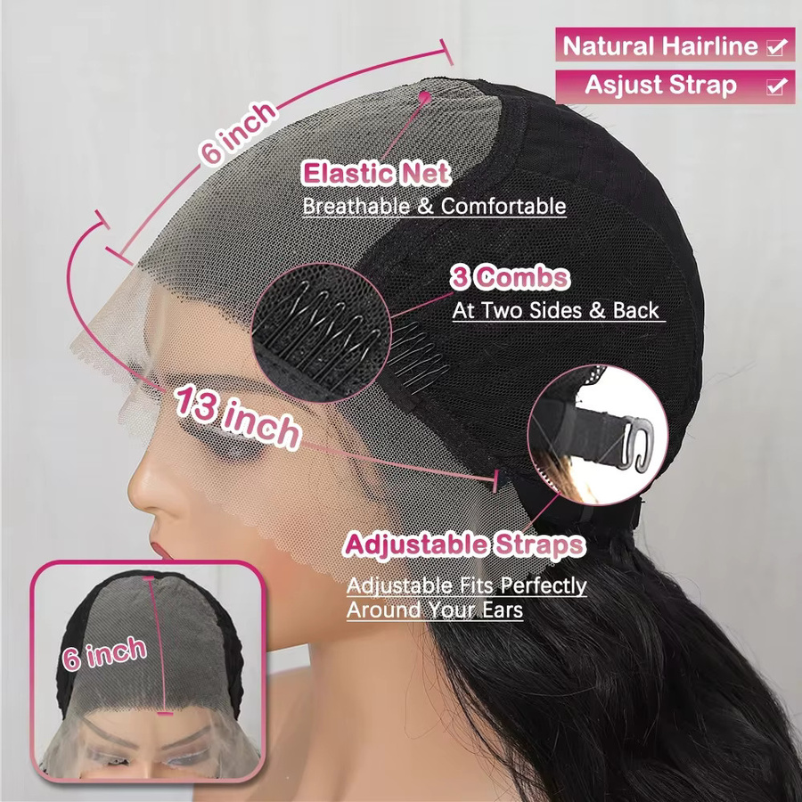 X-TRESS Lace Frontal Haarperücke, Loose Wave, Hellbraun, Unisex - Bild 5