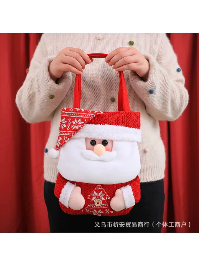 Rote Weihnachtsstrümpfe für Kinder mit Cartoon-Design als dekorative Geschenktüten aus Textil - Bild 7