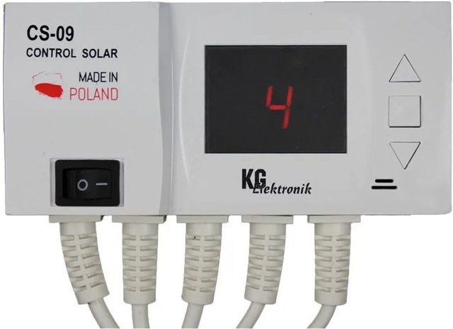 KG Elektronik Temperaturdifferenzregler CS-09 für Solaranlagen in Weiß - Bild 1