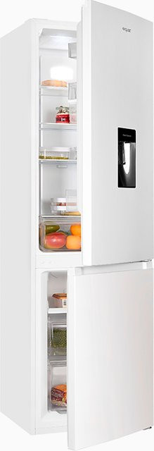 Exquisit Kühl-Gefrierkombination KGC265-70-NF-WS-040C in Weiss mit No-Frost, Flaschenregal und LED-Innenbeleuchtung, B/T/H: 60 x 71 x 180,5 cm - Bild 1