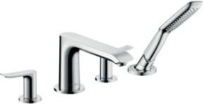 Hansgrohe Metris 4-Loch-Wannenrand-Armatur Fertigmontageset in Chrom - Bild 1
