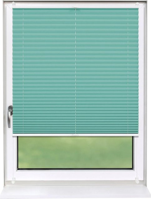 Deco-Raum Plissee Basic Klemmfix blickdicht in Türkis, Breite: 50 cm, Höhe: 150 cm - Bild 1
