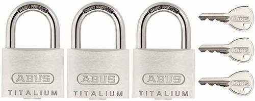 ABUS Vorhängeschloss 184307 aus Aluminium in Silber mit Schlüssel - Bild 1