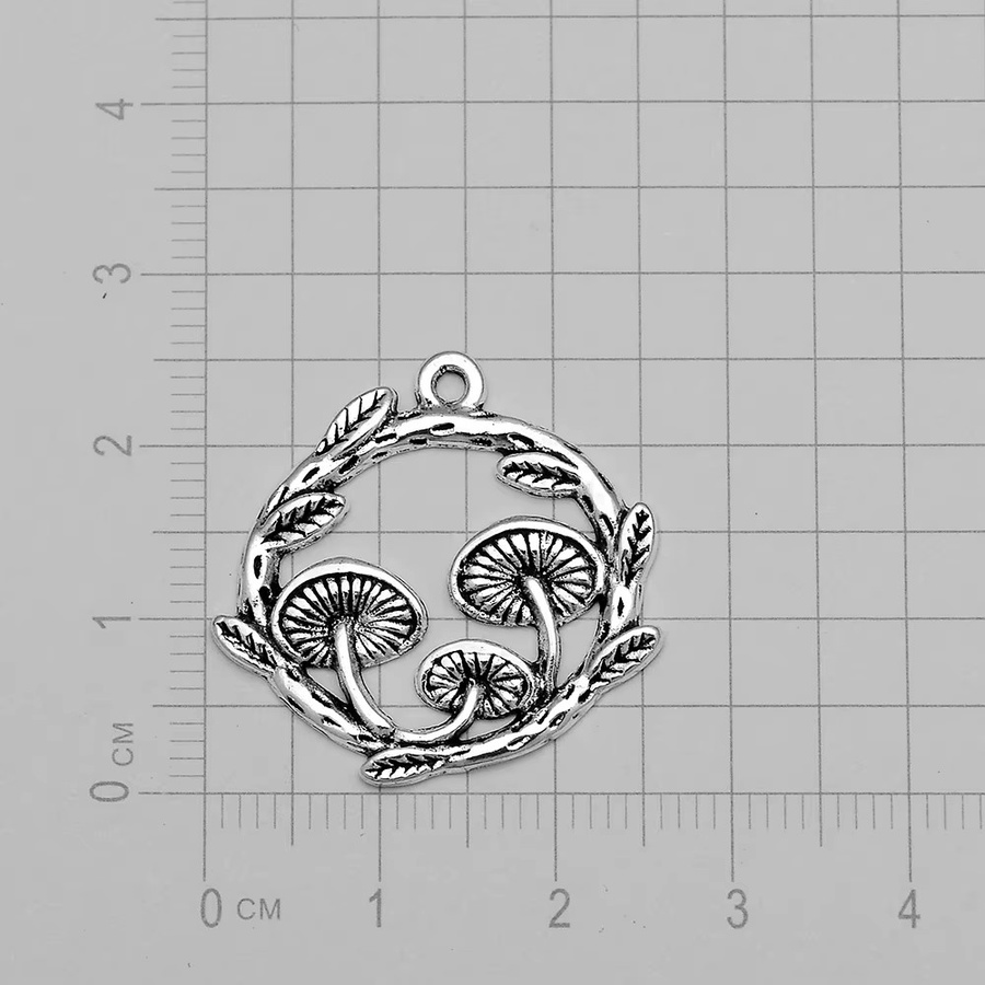 Fezrgea Charms Anhänger Pilz, Vintage, Silber, Unisex - Bild 2