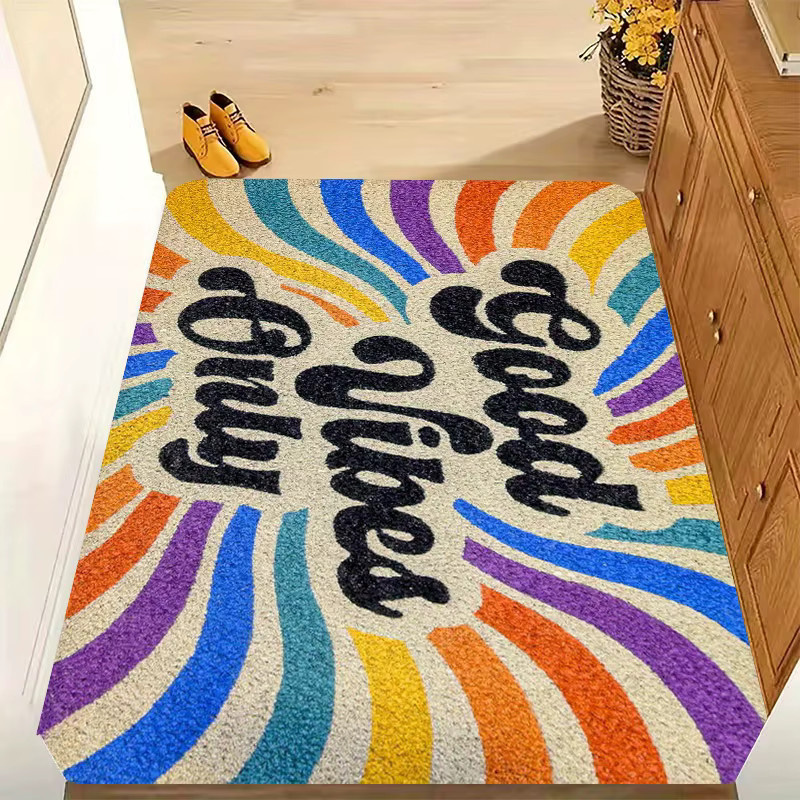 VIKAMA Regenbogen-Teppich in Multicolour, rechteckige Fußmatte für Wohnzimmer und Schlafzimmer, B/T: 60 x 40 cm - Bild 4