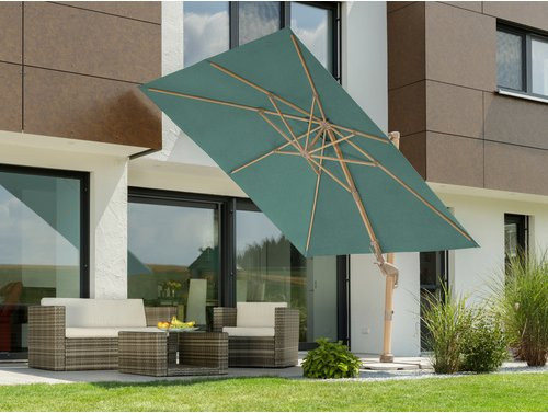 Schneider Schirme Ampelschirm Rhodos Twist Loft in Grün mit Aluminiumgestell und Polyester-Gewebe, B/T: 300 x 300 cm - Bild 1