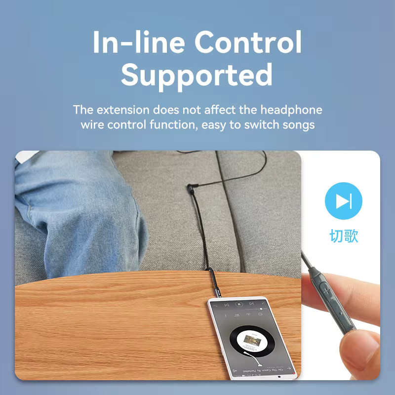 Vention 3,5-mm-Klinken-Audio-Verlängerungskabel Stereo Aux Adapterkabel Schwarz - Bild 5