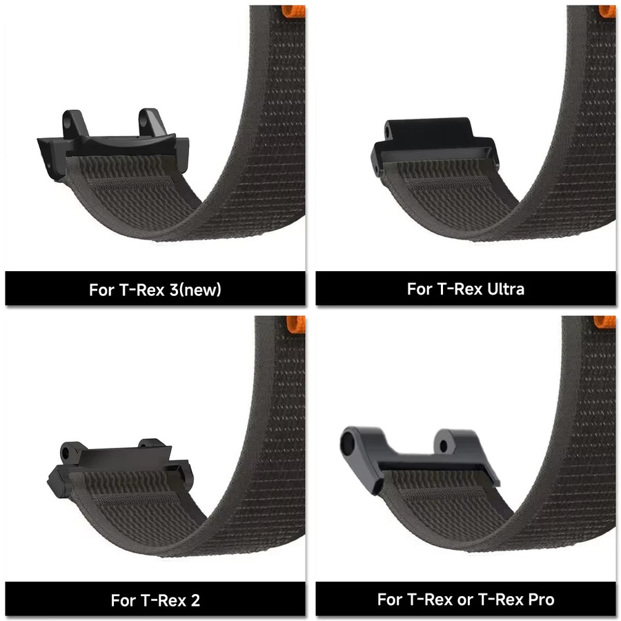 Geekthink Uhrenarmband Nylon, Schwarz, für Amazfit T-Rex 3/2 - Bild 3