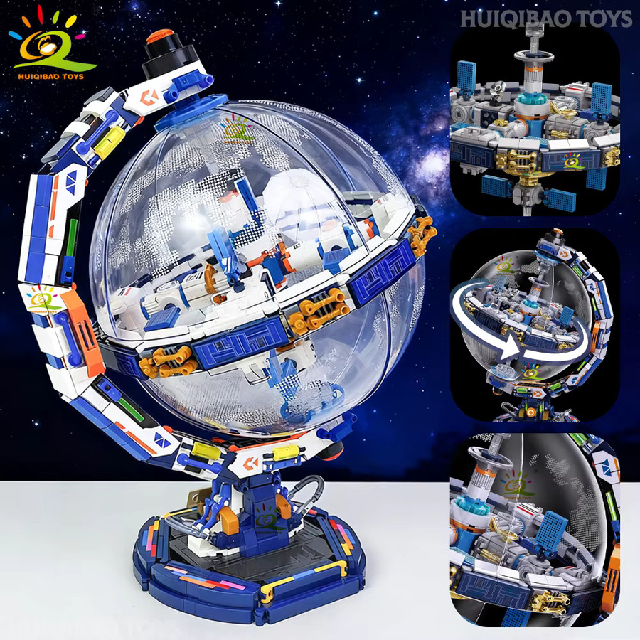 HUIQIBAO Raumstation Transparent Globus Astronomie Modell Bausteine - Bild 4