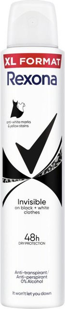 Rexona Invisible Black Spray, 200 ml, Damen - Bild 1