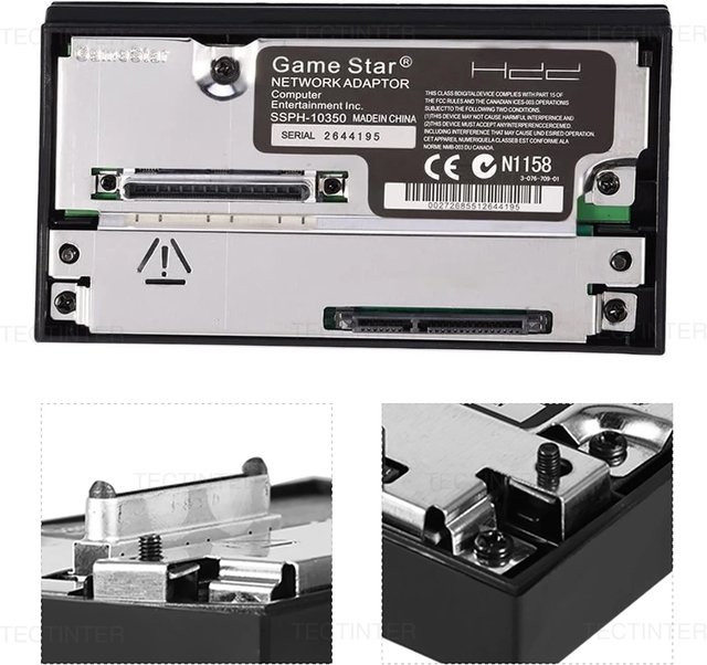 Sony SATA-Schnittstellenadapter für PlayStation 2 Fat Spielkonsole zur Nutzung von SATA HDD Festplatten, Schwarz - Bild 1