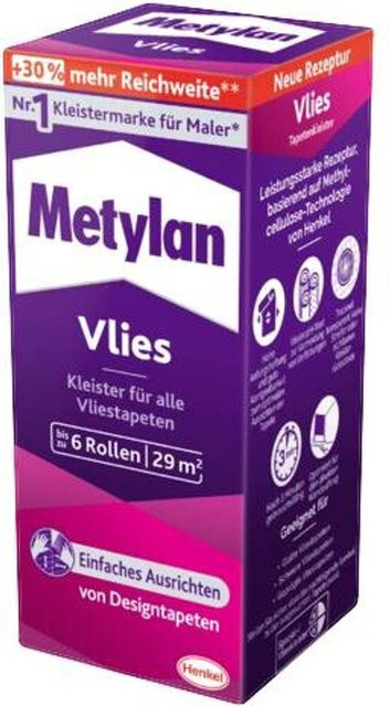 Metylan Vlies Tapetenkleister MPV20 Pulver, Transparent, 180 g - Bild 3