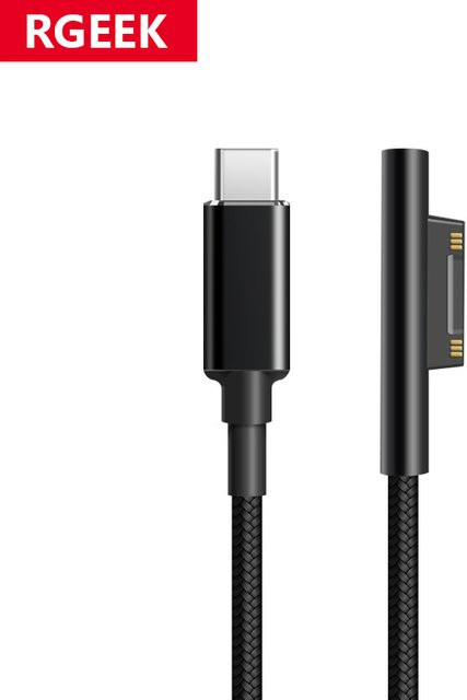 RGEEK USB C PD Netzteil Ladegerät Adapter für Microsoft Surface Pro 8/7/6/5/4/3 und Surface Book 3/2/1 in Schwarz, 15V 3A - Bild 1