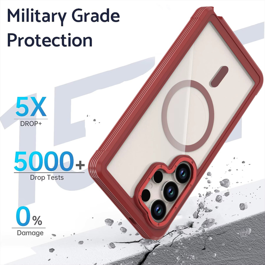 Samsung Armor Anti-Drop XT MagSafe Schutzhülle mit Ott Box Cover und Clip für Samsung Galaxy S26Ultra S25 S24 FE Plus in Grün - Bild 5