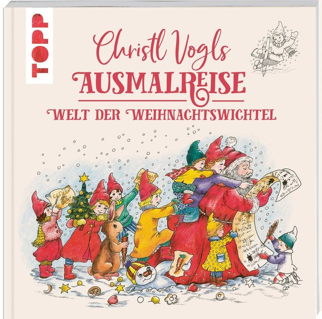 Topp Christl Vogls Ausmalreise - Welt der Weihnachtswichtel Buch - Bild 1