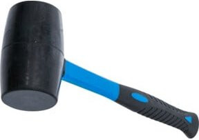 BGS Gummihammer mit Fiberglasstiel in Schwarz, 900 g - Bild 1