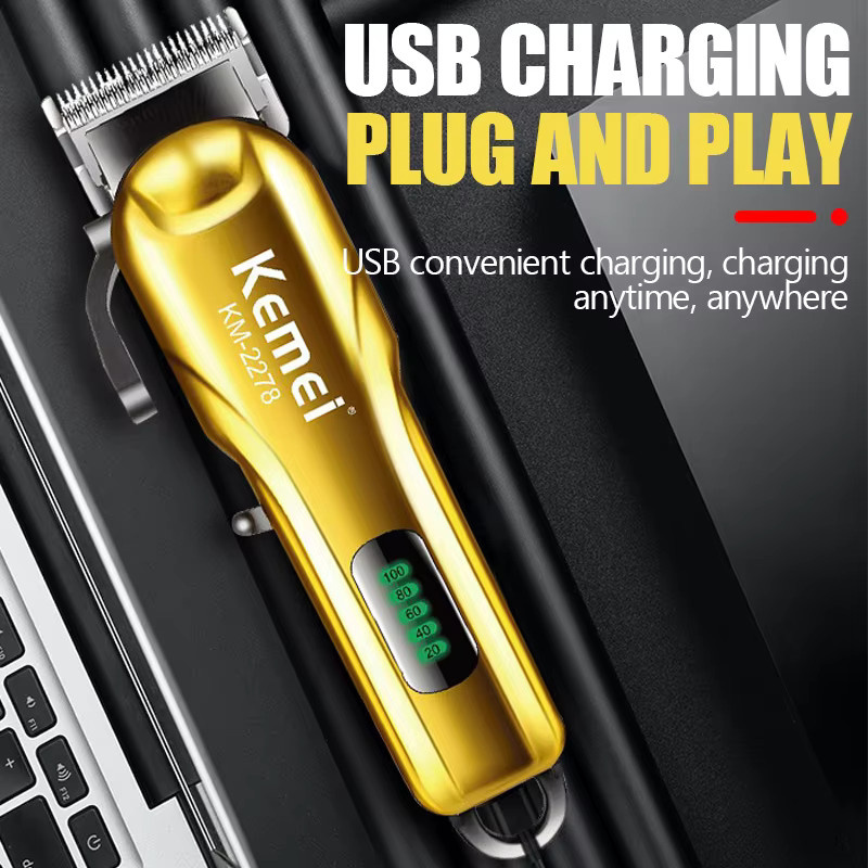 Kemei Elektrische Haarschneideschere, Gold, Unisex - Bild 2