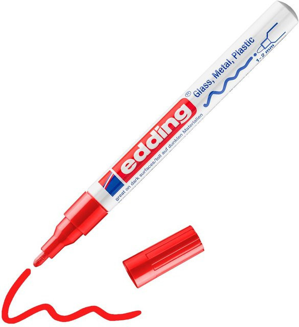 Edding 751 Glanzlack-Marker Permanent Rot mit 1 mm Bullet-Spitze - Bild 2