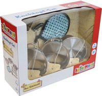 VEDES SpielMaus Küche Edelstahl Topfset, 9-teilig - Bild 1