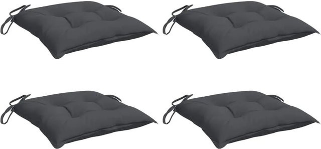 vidaXL Stuhlkissen 4er Set Anthrazit aus Oxford-Gewebe B/T/H: 40 x 40 x 7 cm - Bild 1