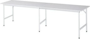 Rau Arbeitstisch Jerry höhenverstellbar in Grau oder Weiß, B: 300 cm, T: 80 cm, H: 80-85 cm - Bild 1