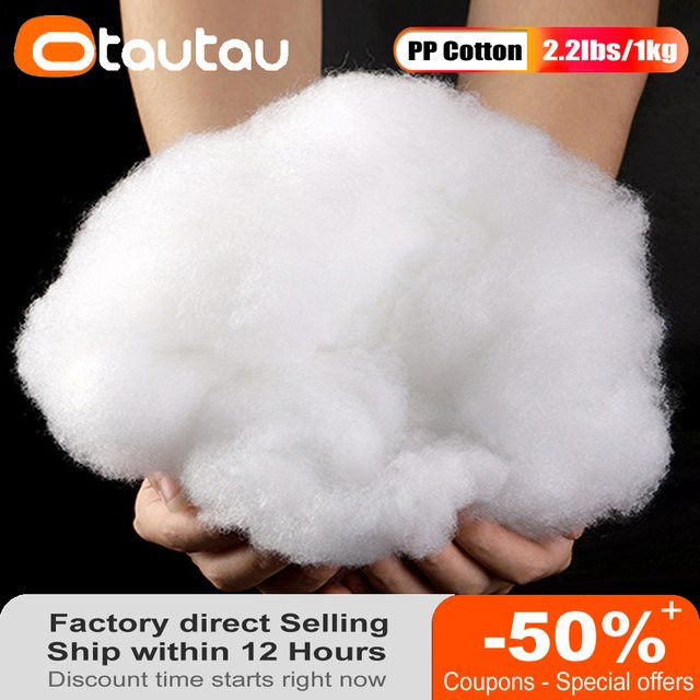 Otautau Hohlfaser-Füllmaterial aus Polyester und Baumwolle in Weiß, 1 kg - Bild 1
